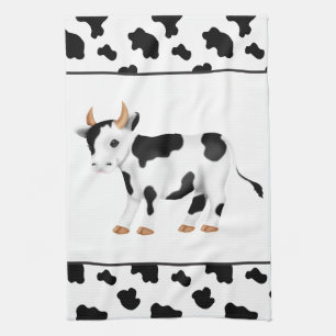 Cartoon Cow Country kitchen towel