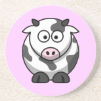 cartoon cow drink coaster