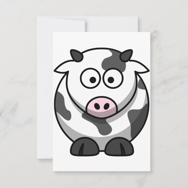 Cartoon Cow Invitations (Front)