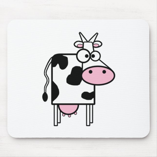 Cartoon Cow Mouse Pad (Front)