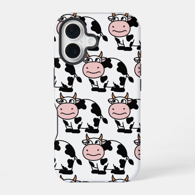 "Cartoon Cow Pattern iPhone Case (Back)