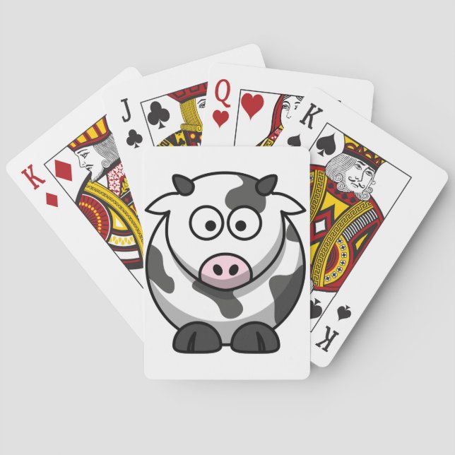 Cartoon Cow Playing Cards (Back)
