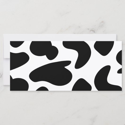 Cartoon cow, rack card (Back)