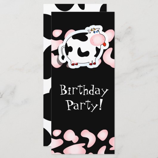 Cartoon cow, rack card (Front/Back)