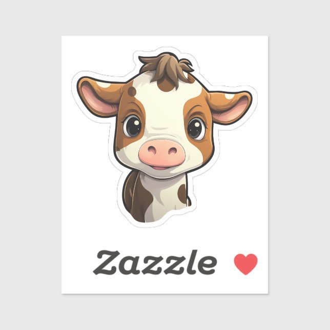 Cartoon cow sticker (Sheet)