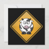Cartoon Cow Warning Sign (Front)