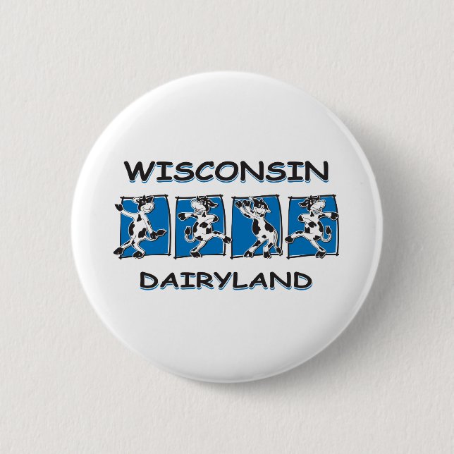 Cartoon-Cows-Dairyland Button (Front)