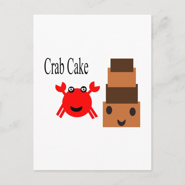 Cartoon Crab Cake 2.5s Postcard (Front)