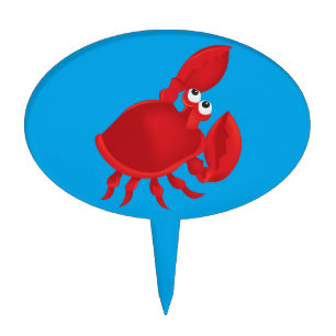 Cartoon crab cake topper