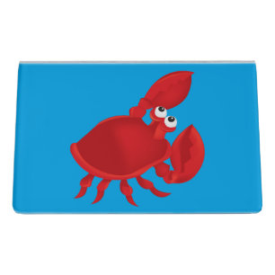Cartoon crab desk business card holder