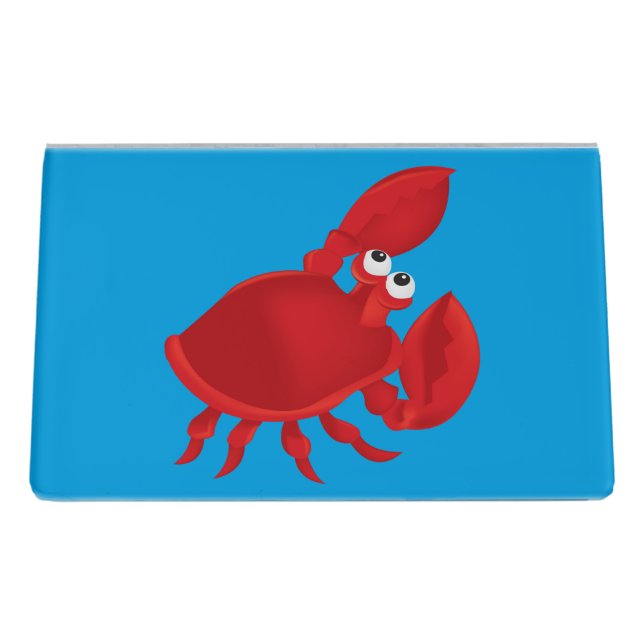 Cartoon crab desk business card holder (Back)