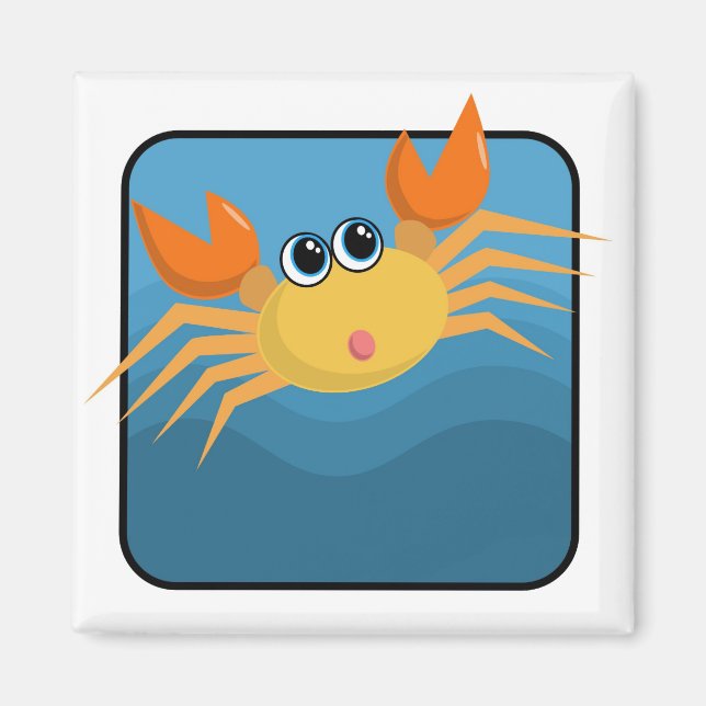 Cartoon Crab Magnet (Front)