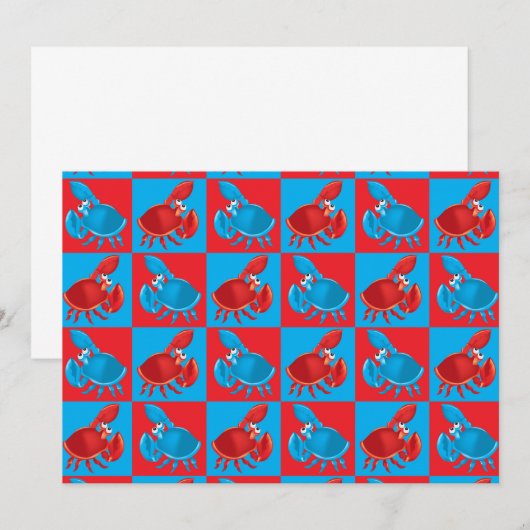 Cartoon crab mosaic (Front/Back)