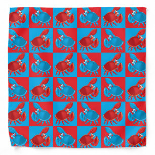 Cartoon crab mosaic bandana