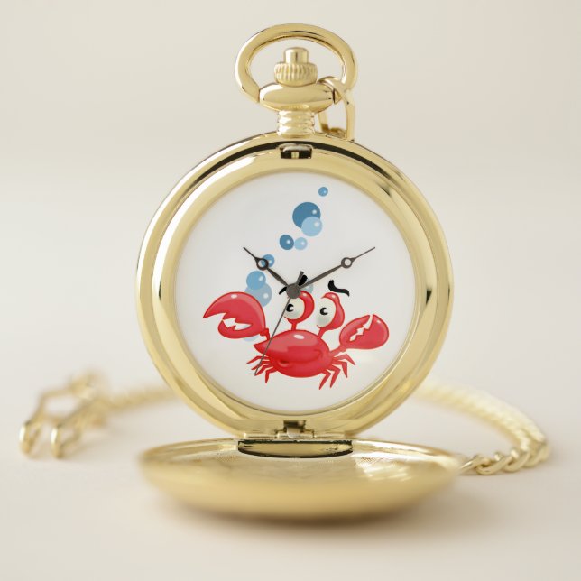 Cartoon Crab Pocket Watch (Inside)