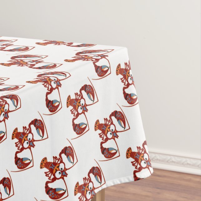 cartoon crayfish tablecloth (In Situ)