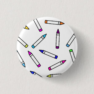 Cartoon Crayon Pattern Decorative Button
