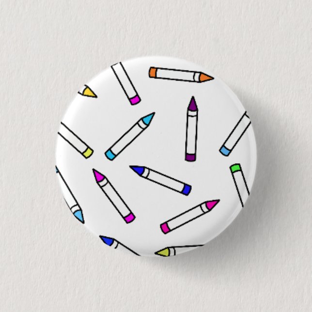 Cartoon Crayon Pattern Decorative Button (Front)