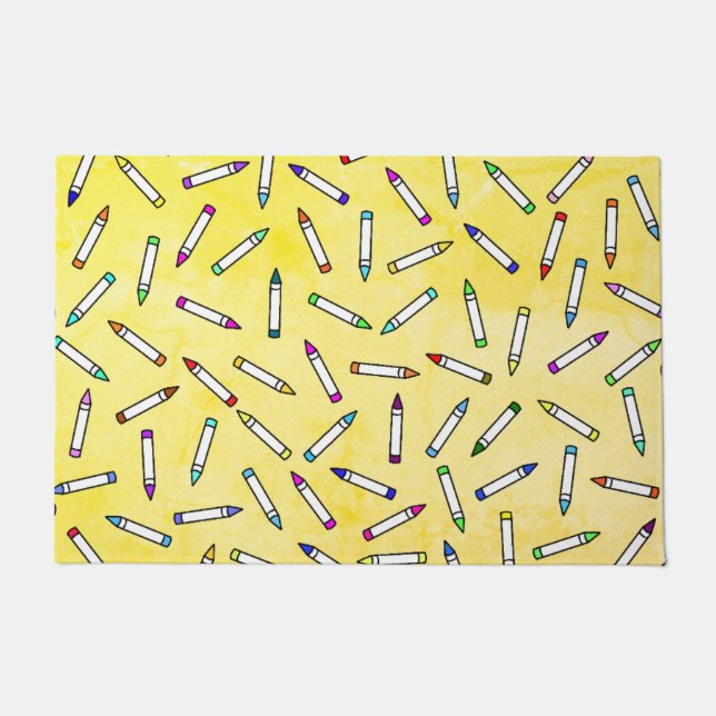 Cartoon Crayon Pattern Doormat (Front)