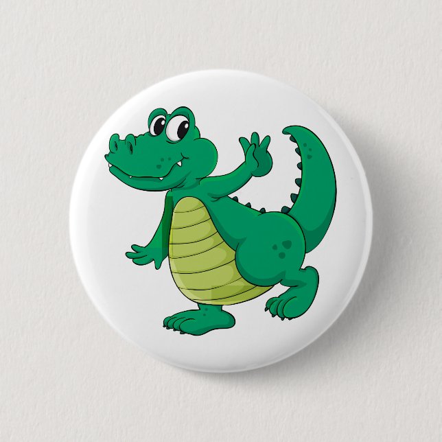 Cartoon crocodile button (Front)