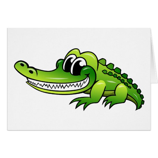 Cartoon Crocodile Cards (Front Horizontal)