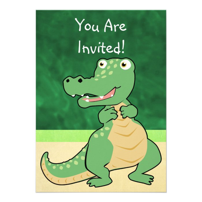 Cartoon Crocodile Invitation