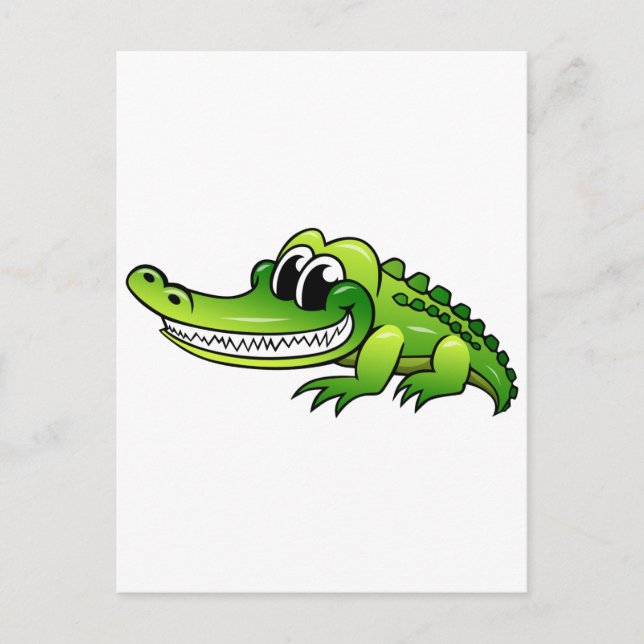Cartoon Crocodile Postcard (Front)