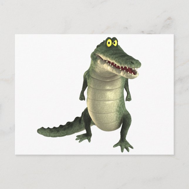 Cartoon Crocodile Postcard (Front)