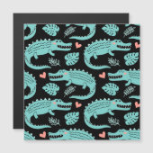 Cartoon crocodiles, cute seamless pattern. (Front/Back)