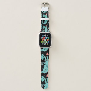 Cartoon crocodiles, cute seamless pattern. apple watch band