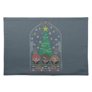 Cartoon Cross-Stitch HOGWARTS™ Christmas Feast Cloth Placemat