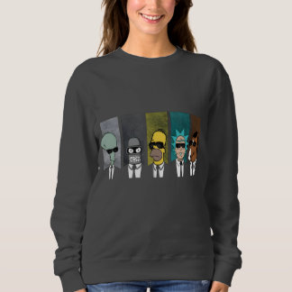 Cartoon Crossover Crewneck Sweatshirt – Funny Pop 