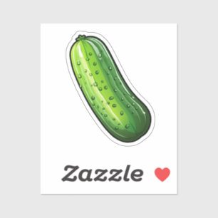 Cartoon cucumber sticker