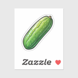 Cartoon cucumber sticker