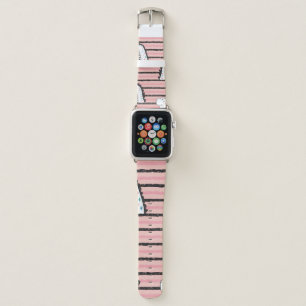 Cartoon Cute Dinosaurs vintage Seamless pattern. C Apple Watch Band