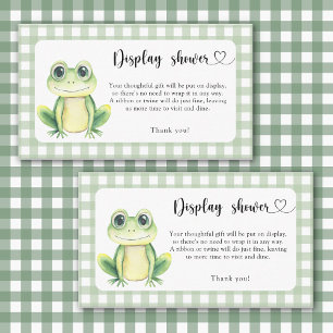 Cartoon cute frog - display shower card