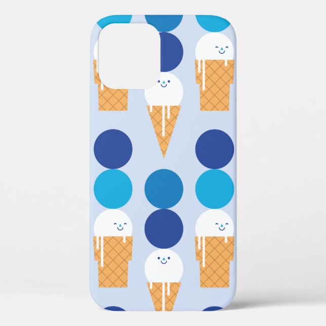 Cartoon cute ice cream seamless pattern design. Vi Case-Mate iPhone Case (Back)