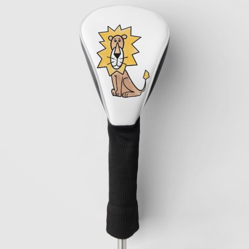 cartoon cute lion kids retro safari jungle animal  golf head cover