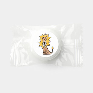 cartoon cute lion kids retro safari jungle animal life saver® mints