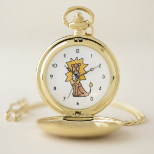 cartoon cute lion kids retro safari jungle animal  pocket watch