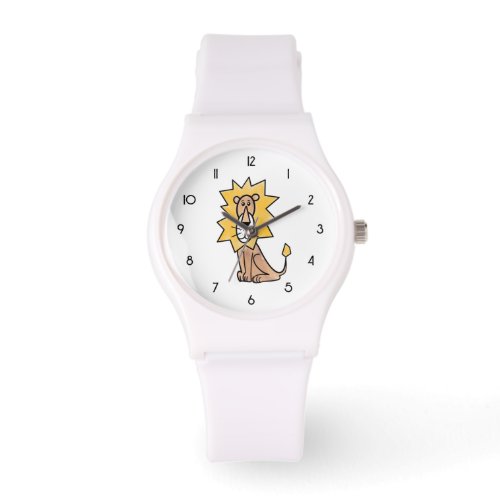 cartoon cute lion kids retro safari jungle animal watch