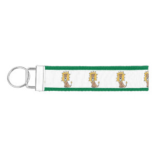 cartoon cute lion kids retro safari jungle animal wrist keychain