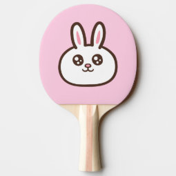 Cartoon cute rabbit ping pong paddle | Zazzle