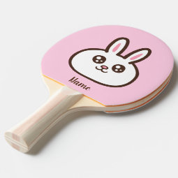 Cartoon cute rabbit ping pong paddle | Zazzle