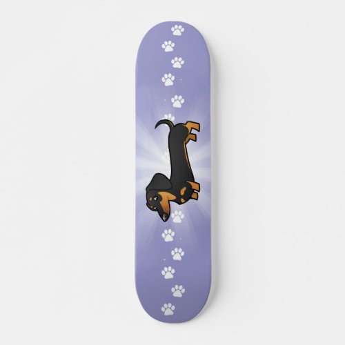 Cartoon Dachshund smooth coat Skateboard