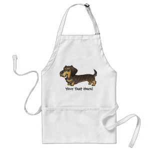 Cartoon Dachshund (wirehair) Adult Apron