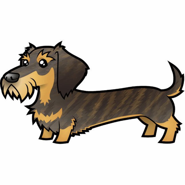 Cartoon Dachshund (wirehair) Cutout (Front)