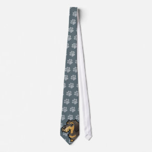 Cartoon Dachshund (wirehair) Neck Tie