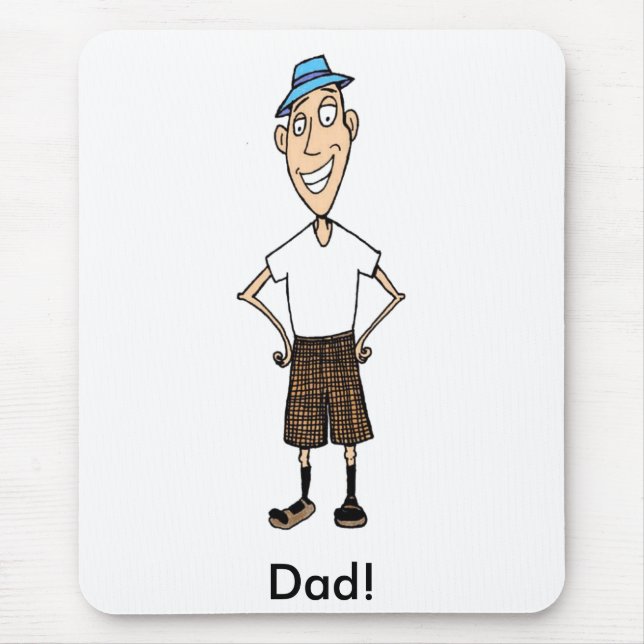 Cartoon Dad Mouse Pad (Front)