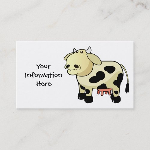 Cartoon Dairy Cow Business Cards